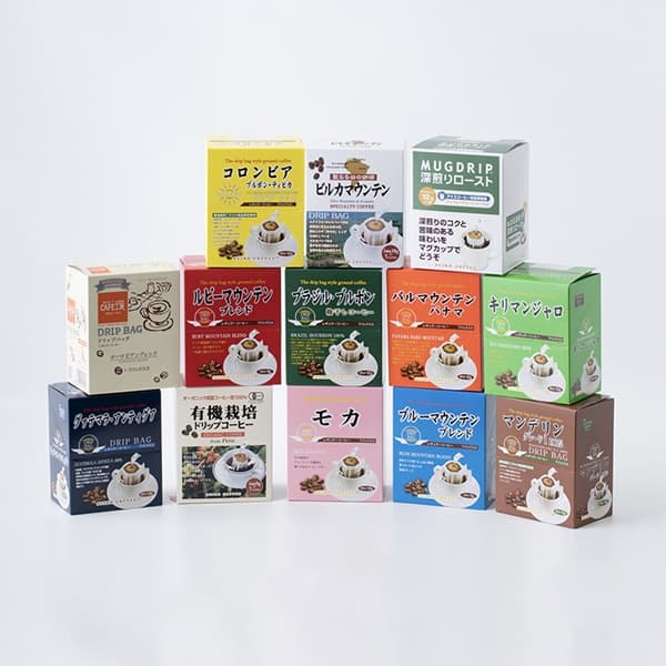 様々な種類のコーヒーを販売